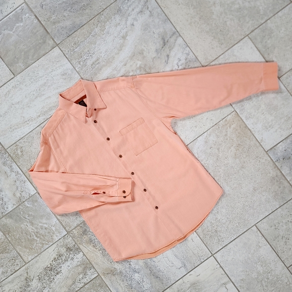 Vintage Axis Button Down Long Sleeve Colar Shirt Top - Picture 2 of 6